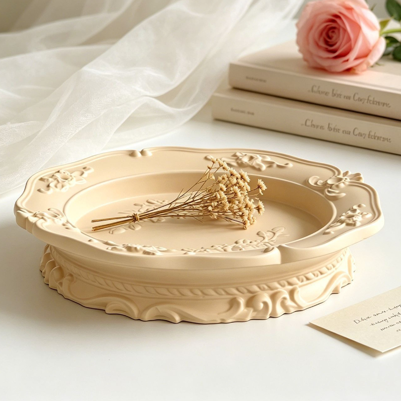 Soap Making Kit - قالب سيليكون أنيق بتصميم باروكي عتيق