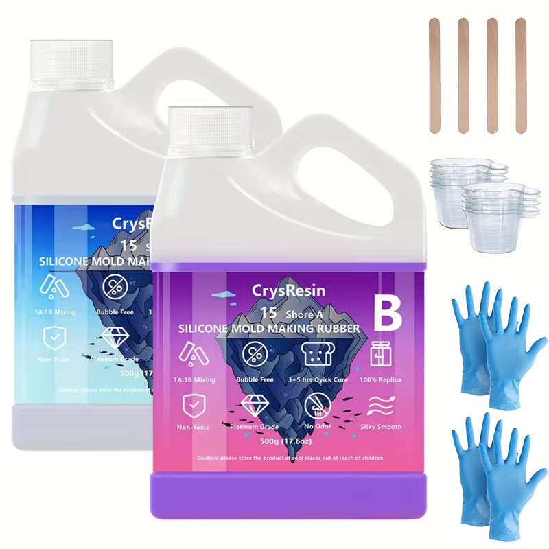 Soap Making Kit - زجاجتان سعة 500 مل من السيليكون