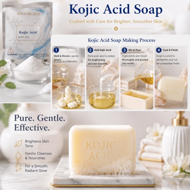 Soap Making Acid - مسحوق كريستالات حمض الكوجيك من SPLYMCZEN