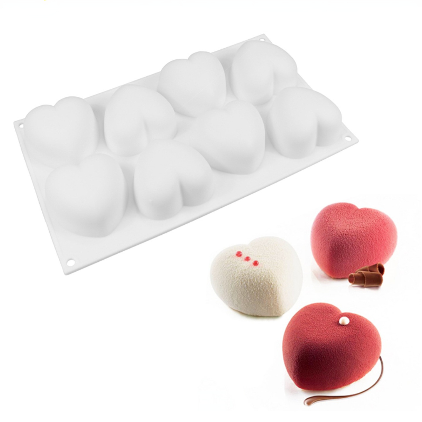 Soap Making Equipment - الحب القلب سيليكون قالب الصابون اليدوية